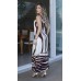 171153 - Vestido Longo Ramany Estampada Tecido Alfaiataria